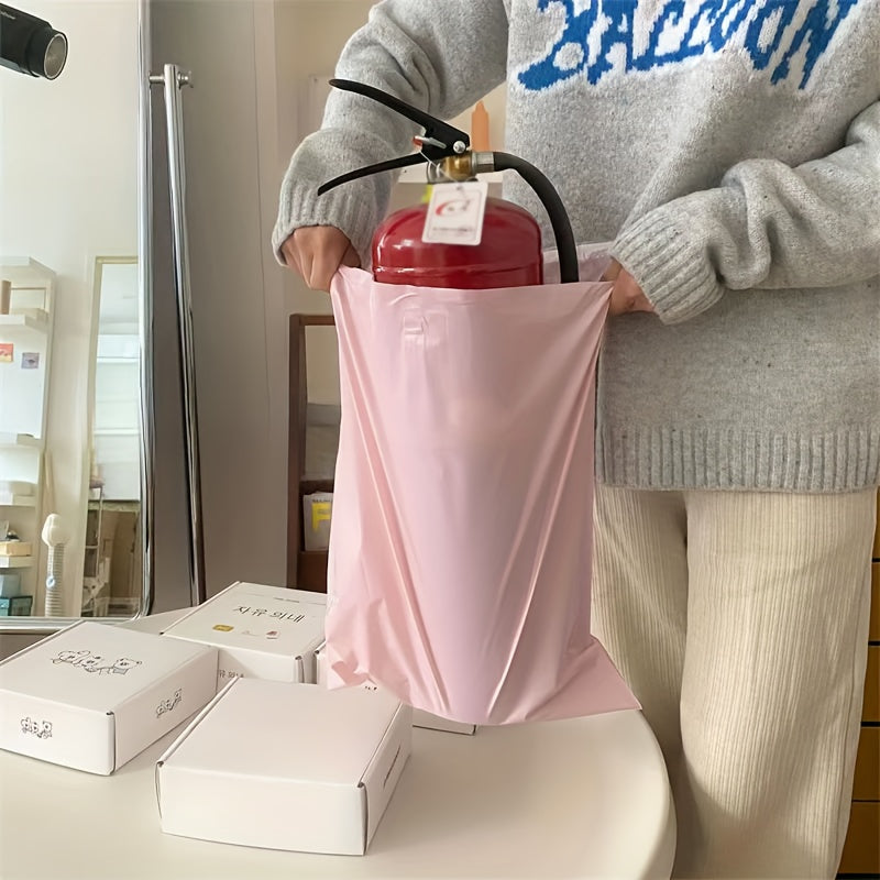 50-Pack Pink Courier Bags, Self-Adhesive Waterproof Mailing Envelopes, Bulk Shipping Bags for Clothes, Books, In-Line Skate Material, Durable Plastic Packaging